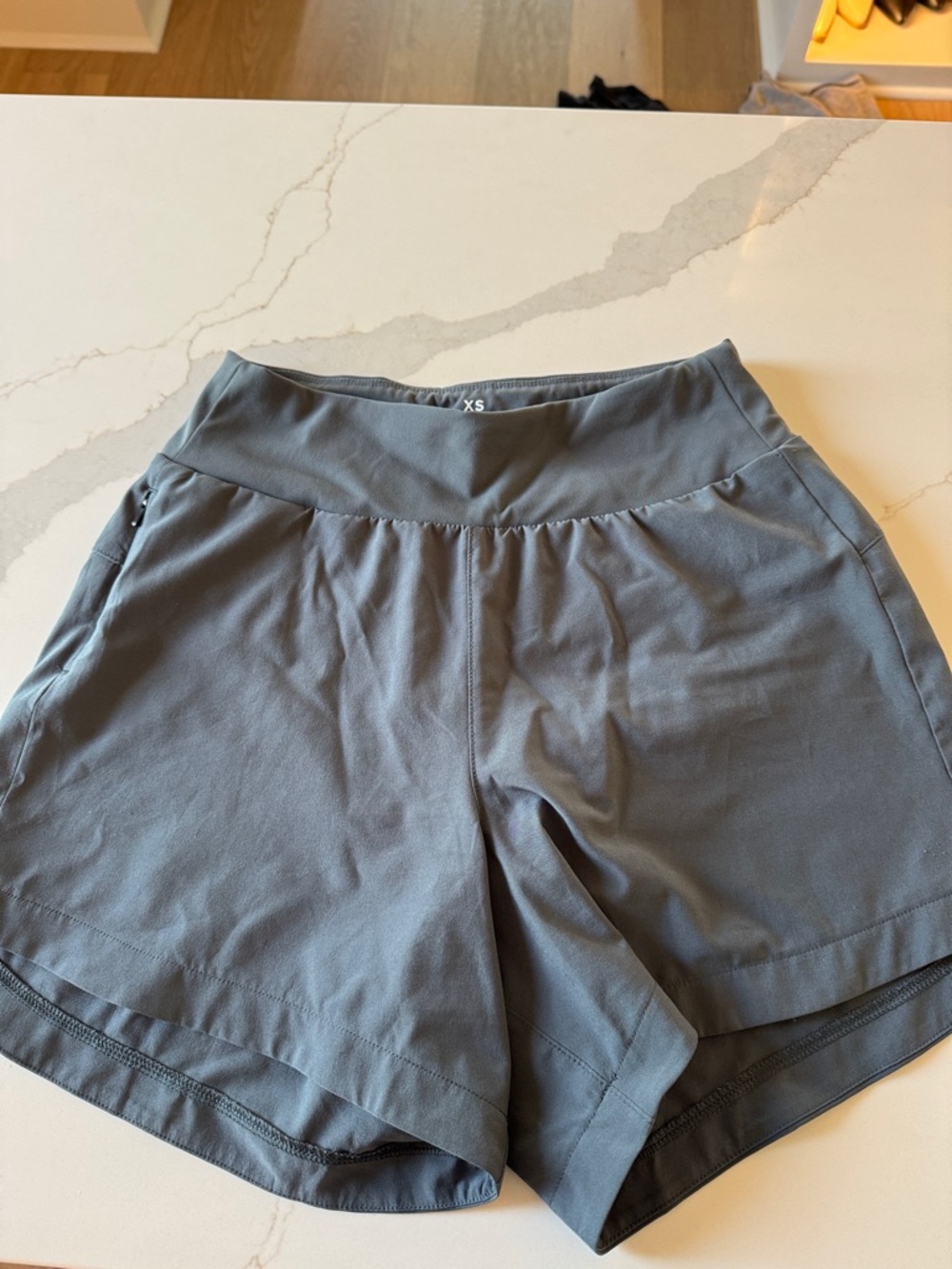 Women's Active High-Waist Gray Shorts
